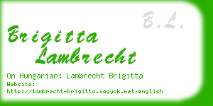 brigitta lambrecht business card